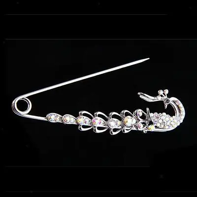 £4.86 • Buy Crystal   Safety Pin Brooch Wedding Bridal Dress Fancy Jewelry