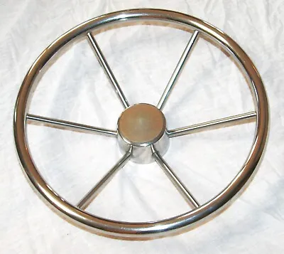 Vintage Boat Marine Steering Wheel Destroyer 16  6 Spoke • $55