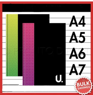 £1.94 • Buy A4 A5 A6 A7 Hardback Notebook Lined Journal Planner Book Ruled Pad Writing Diary