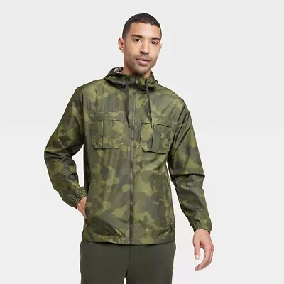 All In Motion Mens Medium Green Packable Jacket • $19