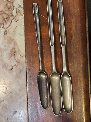  3 English Sterling Silver Double Bone Marrow Scoops Pre 1799  • $445