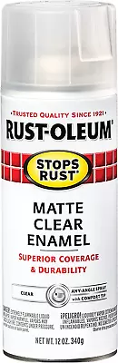 Stops Rust 285093 Spray Paint 12 Oz Adds Resistance Matte Clear • $9.85