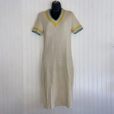 Vintage Banff Womens Linen Wool Knit Dress Hippie 1970’s  6 8 10? V12 • $28.80