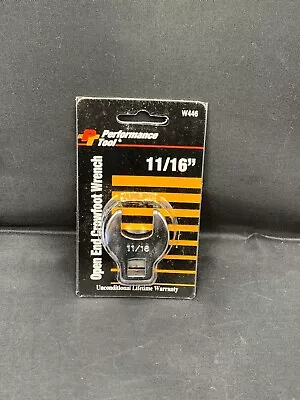Performance Tool Open End Crowfoot Wrench - 11/16  - W446 - New   • $6.99
