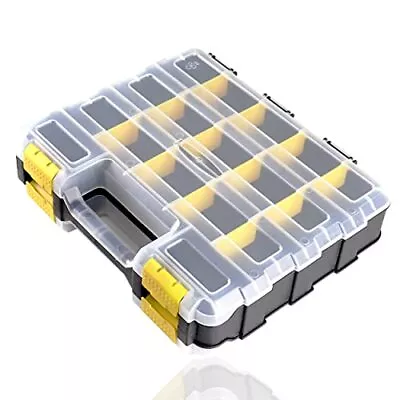 Double Side Tool Box Organizer Hardware Storage Box Portable Small Parts Or... • $29.86