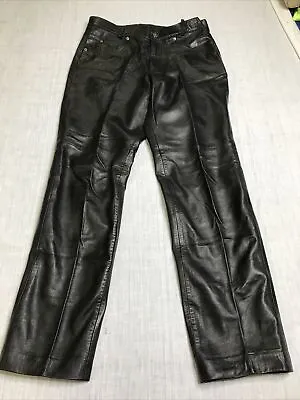 Metropolitan View Black Leather Pants Fully Lined Women's 34 • $34