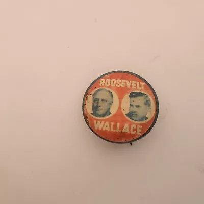 1940 Franklin Roosevelt FDR WALLACE Campaign Pin Pinback Button Political ~ 1  D • $9.95