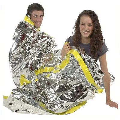 2 Pack Of Camping Emergency Sleeping Bag  36  X 84 - Waterproof Mylar Emergency • $5.95