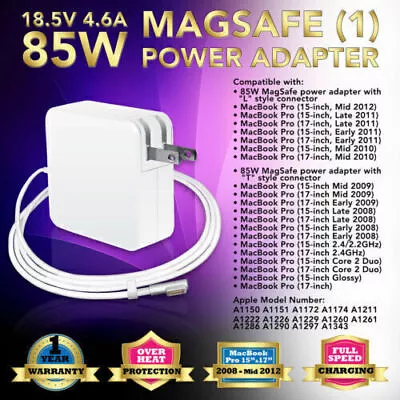 85W Power Adapter Charger For Mac MacBook Pro 13  15  17  2013 2014 2015 2016 • $12.69