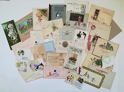Vtg. Art Deco Greeting Cards Easter Birthday Mother's Day  Christmas Lot Of 29 • $19.99