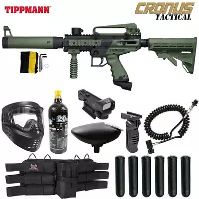 Maddog Tippmann Cronus Tactical CO2 Red Dot Paintball Gun Marker Package Olive • $260.99