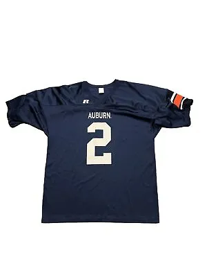 RARE Vintage Auburn Tigers Blue #2 Russell Football Jersey-Adult 2XL • $25