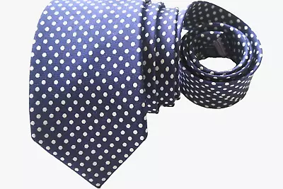 Charles Tyrwhitt Men's Tie Navy Blue/polka Dot Width: 3.25  Length: 60  • $21.98