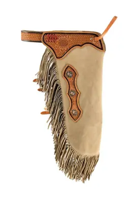 Western Suede Leather Western Chinks / Chaps Bull Trail Riding With Free Shipp. • $142.50