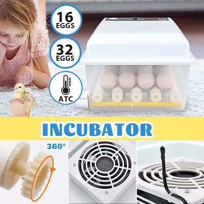 16/36 Egg Digital Egg Incubator LED Full Automatic Turning Chicken Duck Poultry • $42.99