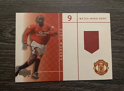 2001 Upper Deck AC-S Andrew Cole Andy Cole Match-Worn Shirt Manchester United • £34.99