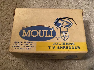 Vintage Mouli Julienne/Shredder -Yellow Handle- ORIGINAL BOX-used AS IS • $100