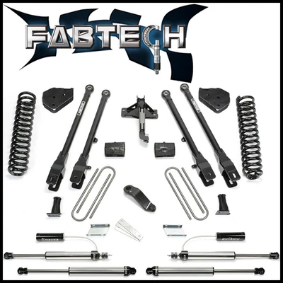 $4245.44 • Buy Fabtech 6  4 Link Lift Kit W/ Dirt Logic Shocks For 17-20 Ford F-250 F-350 4WD