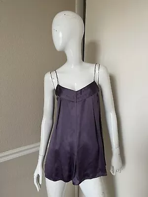 LAUNDRY BY DESIGN NEW! Purple 100% Silk Satin A-Line Tank Top Camisole Sz S • $48.99