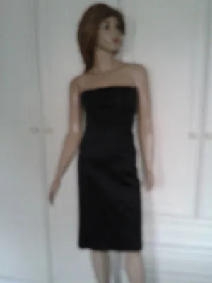£8 • Buy Press & Bastyan Black Bodycon Strapless Dress Size 8 Lined