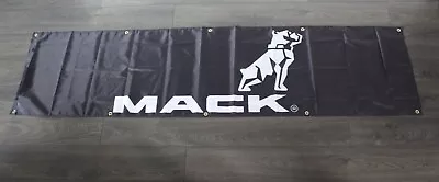 Mack Trucks Banner Black Flag Huge Big 2x8 Feet Trucker Trucking Bulldog Logo XZ • $14.97