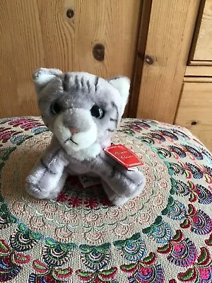 Russ Berrie Baby Yomiko Classics Grey Tabby Cat Kitten Clip On Soft Plush Toy 4  • £16.99