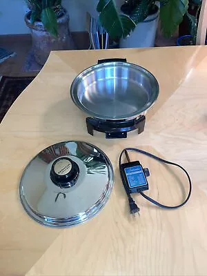 WOW Kitchen Craft West Bend 11.5” Liquid Core Electric Skillet Vented Lid USA • $64.99