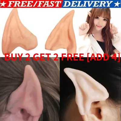 £2.75 • Buy Elf Ears Easy Fit Latex Cosplay Ears Halloween Party Hobbit Spock Fancy Dress UK