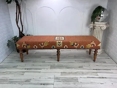 Long Ottoman Bench Handmade Bench Pouf Piano Bench • $1200