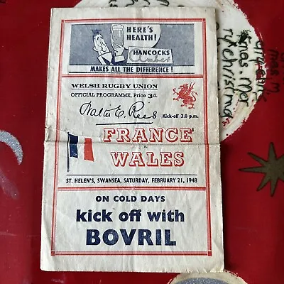1948 France V Wales Swansea • £15