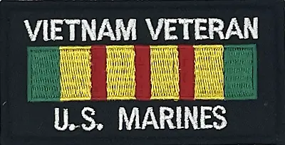 Vietnam Veteran U.s. Marines Ribbon Military Applique Iron On Patch Ee-194 • $5.99