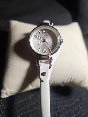 FOSSIL White WATCH GEORGIA ES3265 Untested • $17.99