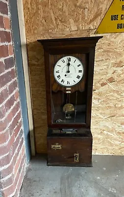 £465 • Buy Vintage Clocking In Clock Machine Time Recorder Factory Clock Gledhill Brook