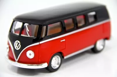 New 5  Kinsmart 1962 VW Volkswagen Classical Bus Diecast Model Toy 1:32- Red • $8.49