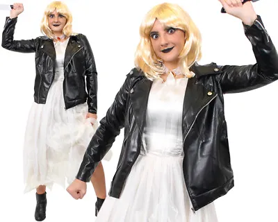 £49.99 • Buy Ladies Halloween Costume Evil Doll Bride Horror Fancy Dress Womens Outfit 1980s 