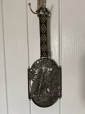 Vintage Zinn Pewter Metal Plaque Winter Made In West Germay • £10