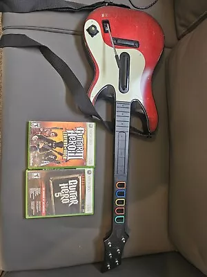 Xbox 360 Guitar Hero 5 Red Octane Wireless Controller Tested With GH 3 And GH 5 • $86