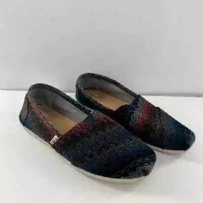 Toms Classics Rust Women's Aztec Print Slip On Flat Shoes Size 9.5W • $18