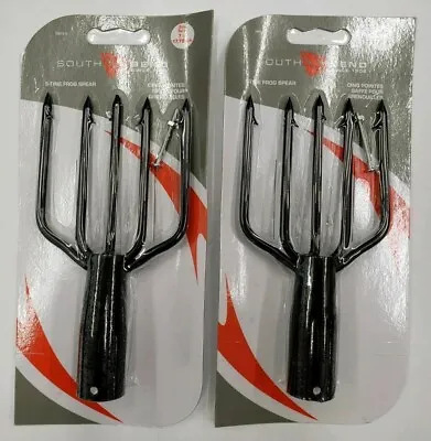 2 Packs South Bend Frog Gig Spear 5 Tine Heavy Duty For BIG FROGS   | A5 • $14.99