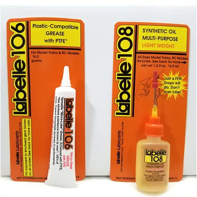  N  Best Loco Lubricants By  Labelle Oil / PTFE Grease Lubes #108+106 • $19.97