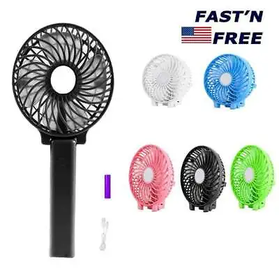 Foldable Mini Quiet Fan Air Cooler Operated Hand Held USB +18650 Battery 2023 • $4.99