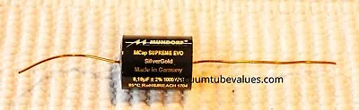 Mundorf MCap 1000 VDC SUPREME EVO Silver Gold Cap Capacitor 0.1uf 0.1 Uf  • $32.95