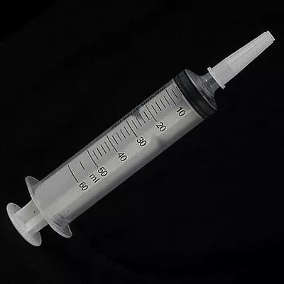 $7.89 • Buy 5-Pack 60cc 2oz CATHETER TIP Easy Glide SYRINGES 60mL NEW SYRINGE ONLY NO NEEDLE