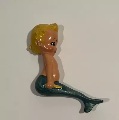 Vintage Ceramic Baby Mermaid Blonde Decor MCM Excellent Condition • $49