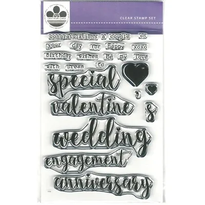 Craftwork Cards Clear Stamp Set - Sentiments 26 Stamps In Total New • £2