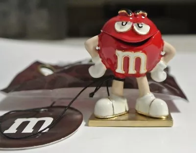 New NWT Monet Red M&M Character Enamel Hinged Keepsake Trinket Box • $17.99