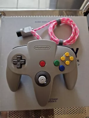 Custom Original Grey Nintendo 64 Controller With Pink Paracord 550 Cable • $30