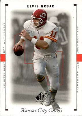 1999 SP Authentic Elvis Grbac 41 Kansas City Chiefs • $1.99