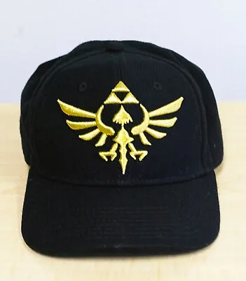 The Legend Of Zelda Skyward Sword Triforce Wings Crest Gold & Black Snapback Hat • $15