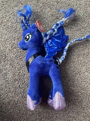 £12 • Buy TY Beanie Baby My Little Pony Princess Luna Soft Toy Cuddly Plush Blue Horse
